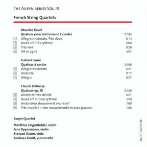 118 DVD-A / French String Quartets