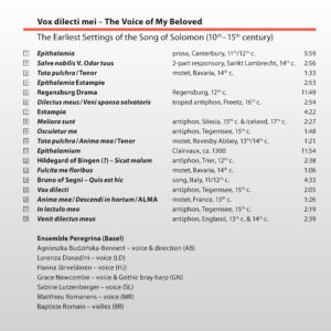 270 SACD /  Vox dilecti mei. The Earliest Settings of the Song of Solomon (10th – 15th century)