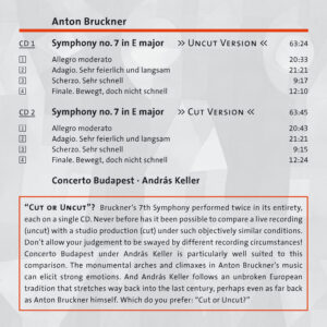 255 CD / Cut or Uncut? Bruckner, Symphony no. 7