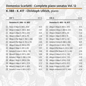 282 CD /  Scarlatti: Complete piano sonatas Vol. 12